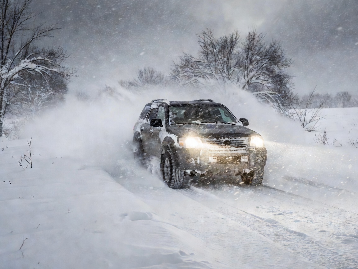 Vehicle driving in challenging seasonal weather